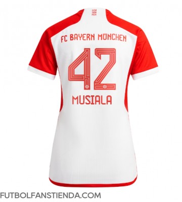 Bayern Munich Jamal Musiala #42 Primera Equipación Mujer 2023-24 Manga Corta